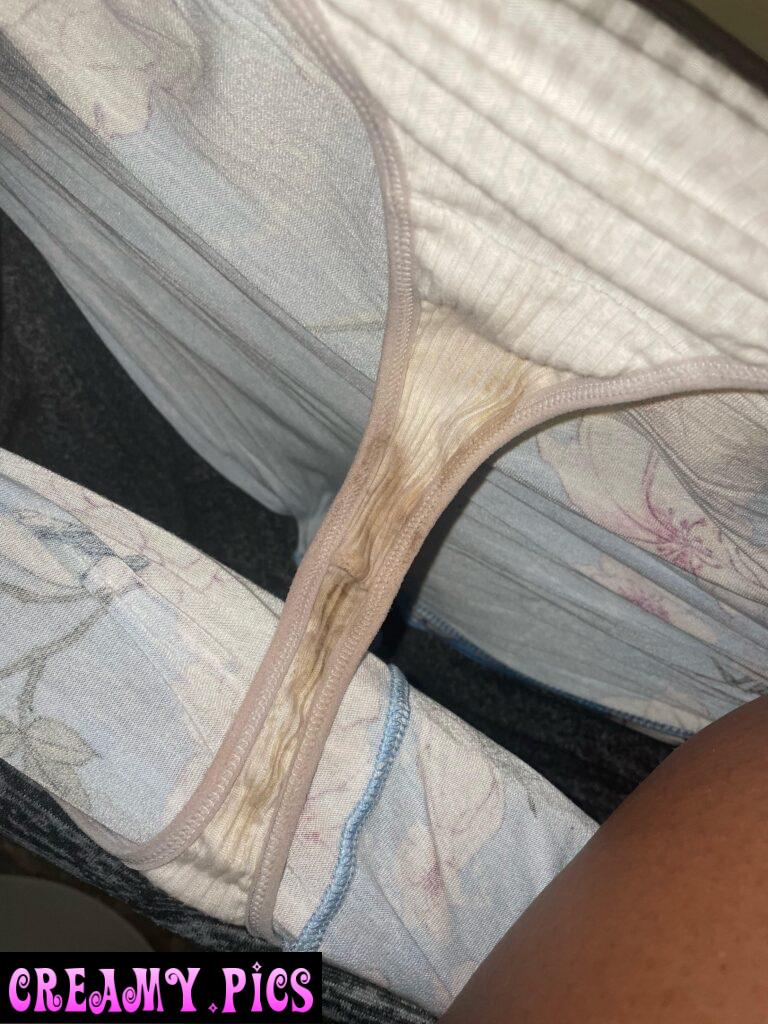 Dirty white thong