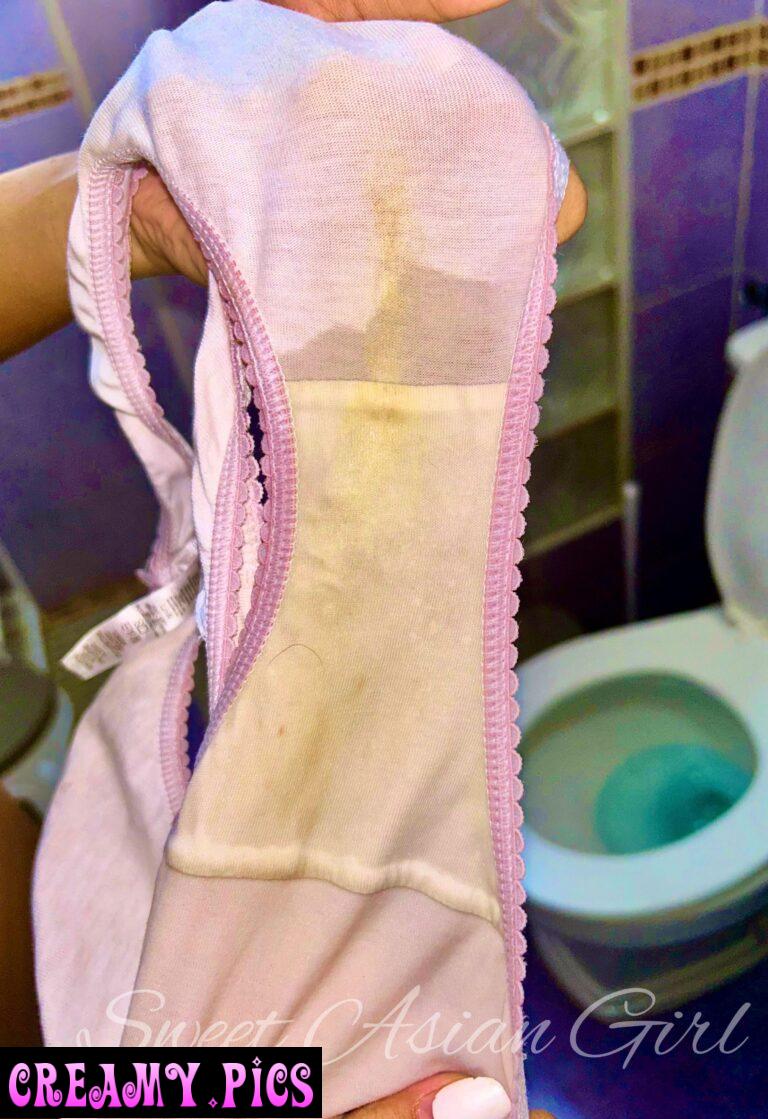 My sexy dirty cotton panties. Sweet Asian Girl