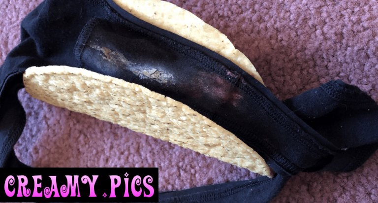 Wife's older pussy bleached work thong..Y or N would you eat her taco? : )~ (i)