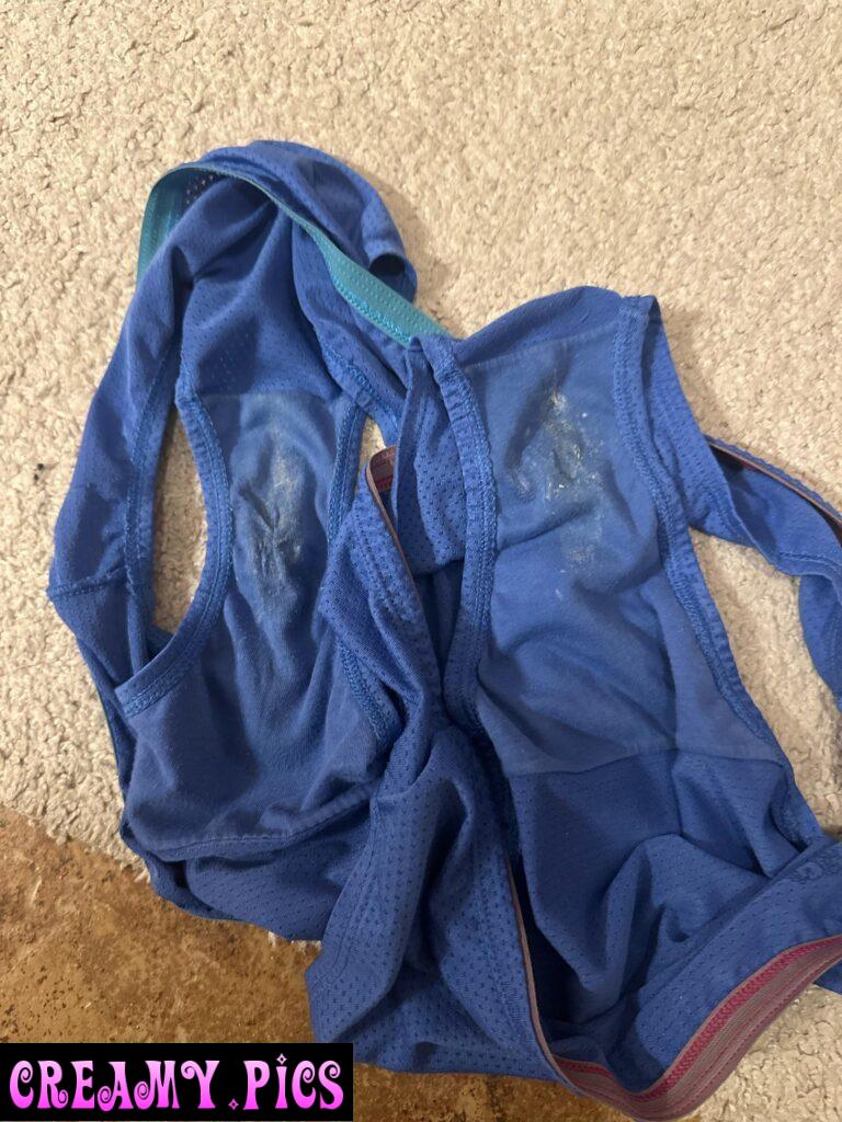 Wife’s ovulation panties the one on the right has my dried up creampie in it from yesterday!