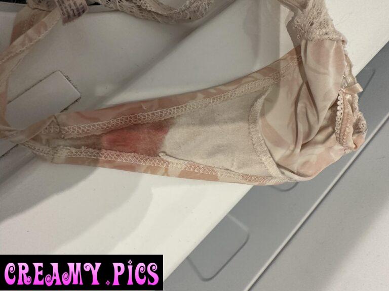 my wife comes from shopping and she just put her panties in the wash she seems very excited