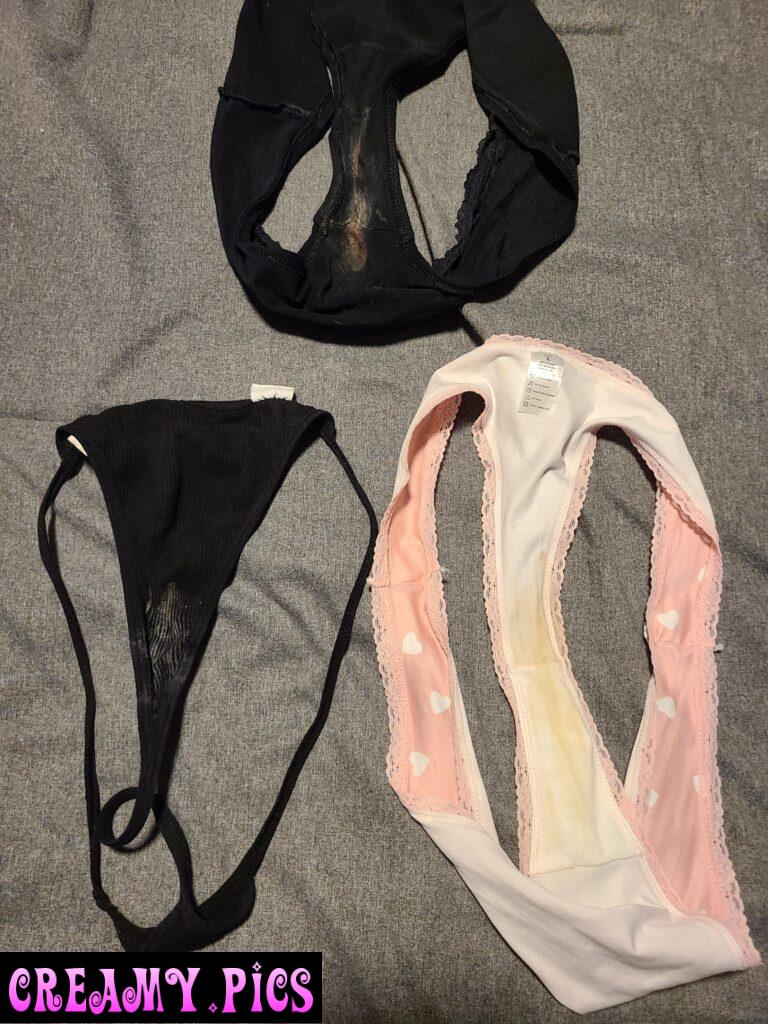 Look at these beautiful pairs of panties my pussy made!