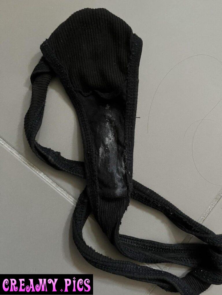 My work panties today, I was very horny so much pussy stuffing happened