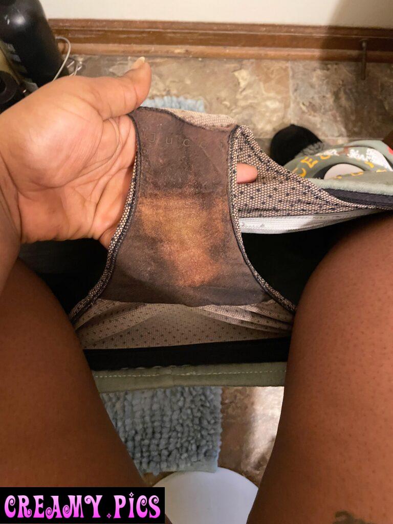 Oh nothing, just re-wetting & re-bleaching these panties with my juicy coochie 💦