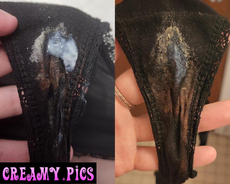 day one vs two on this black thong😋