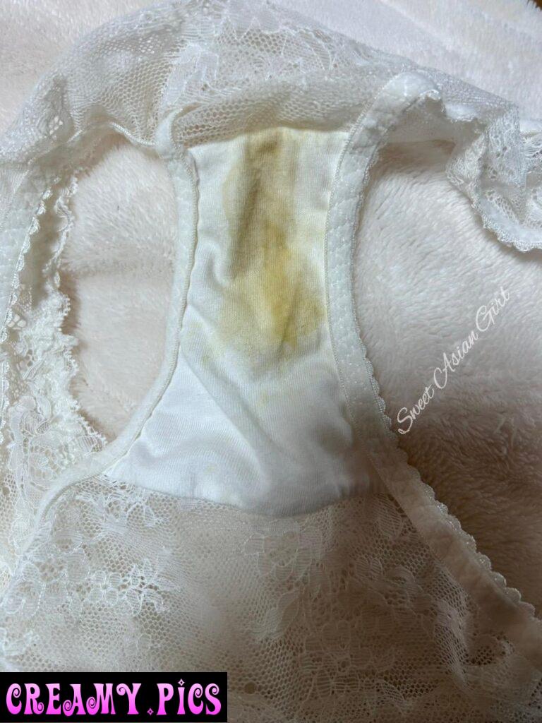 My sexy dirty white panties. Sweet Asian Girl