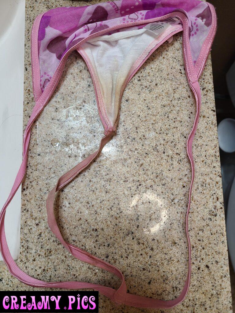Take a look at that dirty gusset and string!!