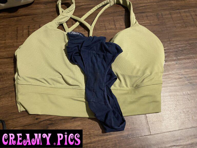 Wife’s drenched workout set. The cotton fullbacks hold so much sweat and scent