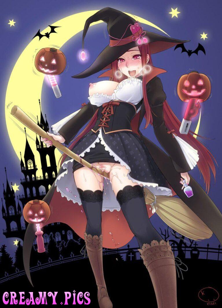 The horny witch comes only on the full moon