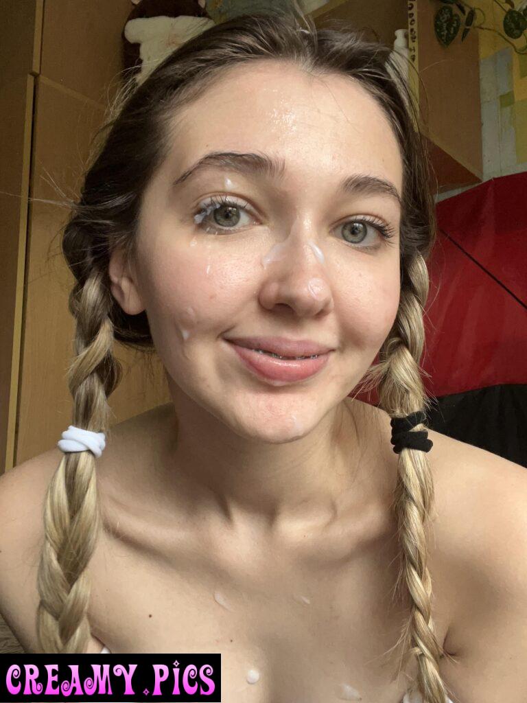 The best way to take a selfie is with cum on your face