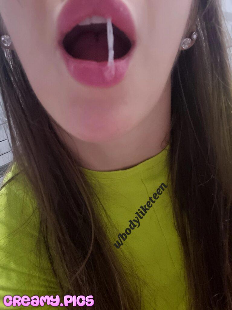 Does my huge grool looks yummy on my mouth? :)